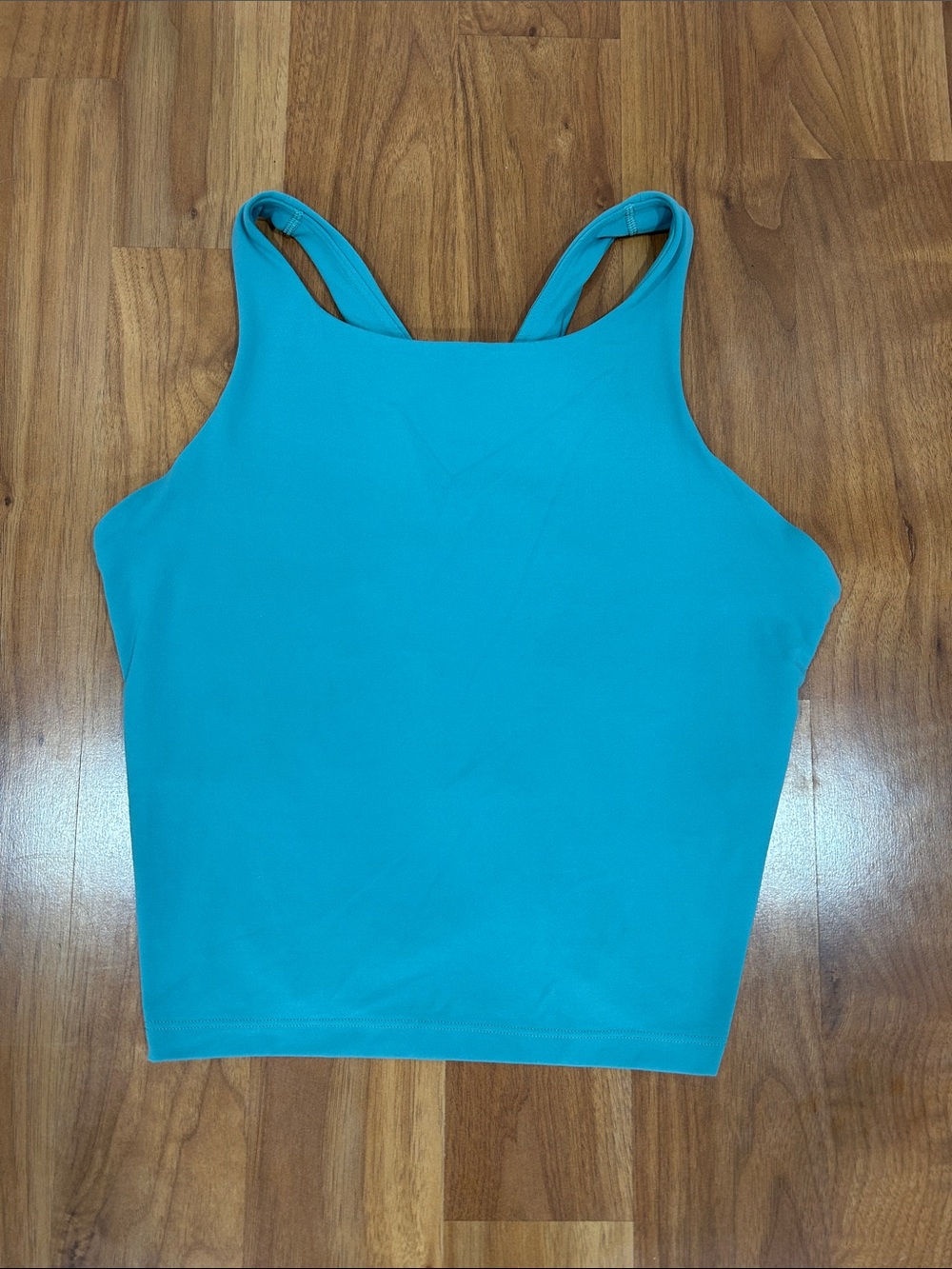 Athleta Women's High Neck Tank Top in Turquoise Blue